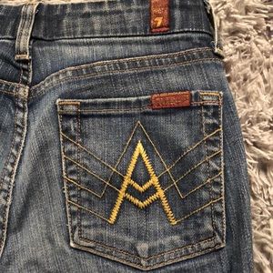7 For All Mankind dark “A” pocket jeans